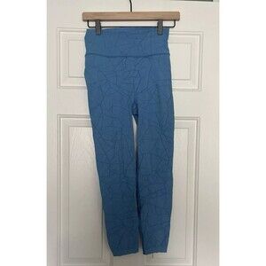 Sweaty Betty Motion Jacquard 7/8 Workout Leggings Blue Size Medium NWT